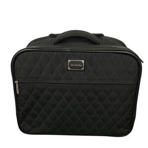 Vera Bradley Quilted Rolling Carry On Travel Bag Luggage Suitcase Black